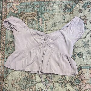 PacSun Light Purple Ruched Blouse